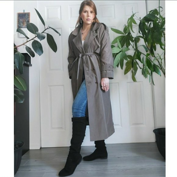 Vintage Fen-nelli Kaki Trench Coat - Picture 4 of 7